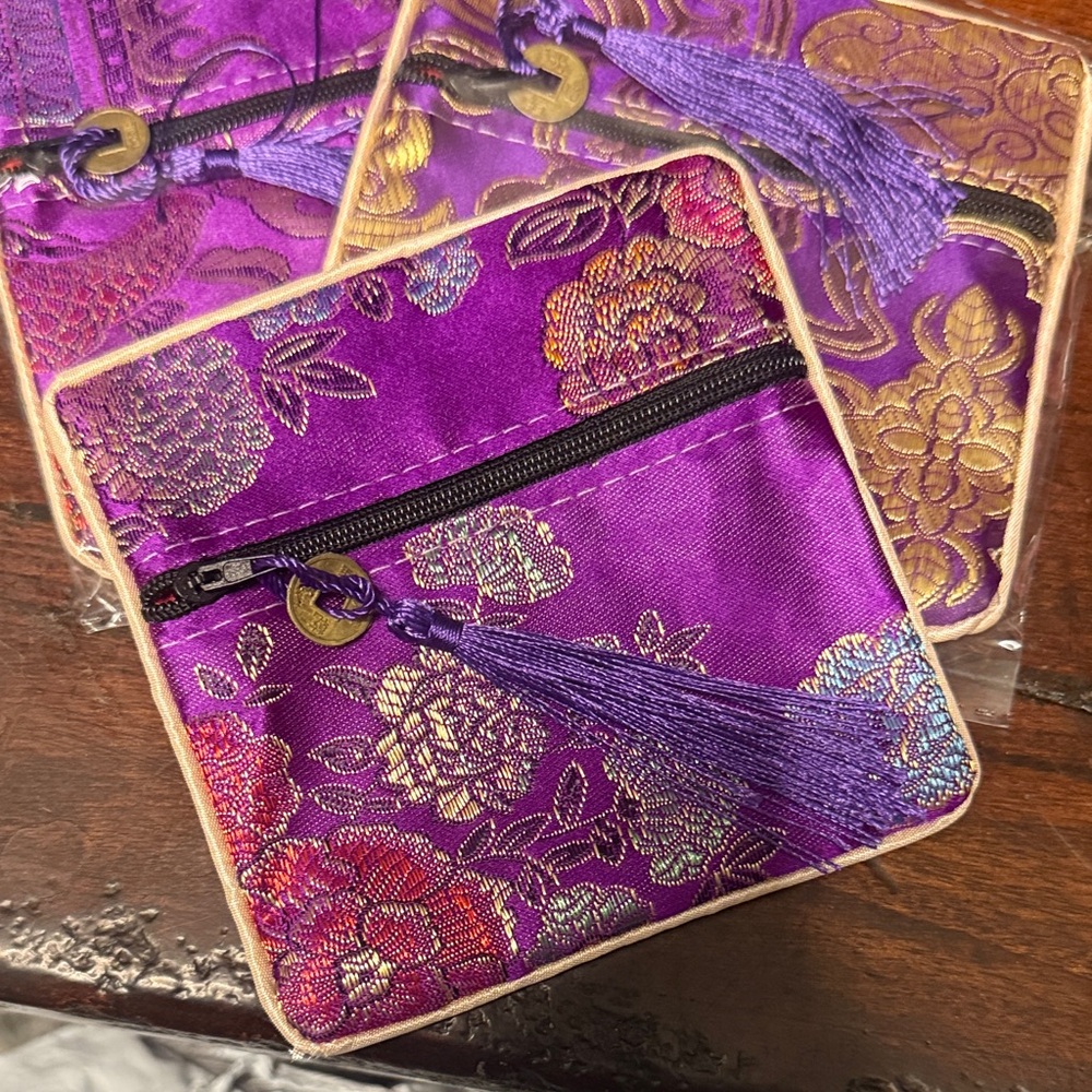 Mini Traditional Coin Purse Lipstick Crystal Pouch Sachet    (1)